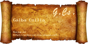 Galba Csilla névjegykártya